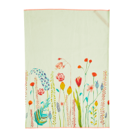 Summer Flower Print Cotton Tea Towel By Rice DK
